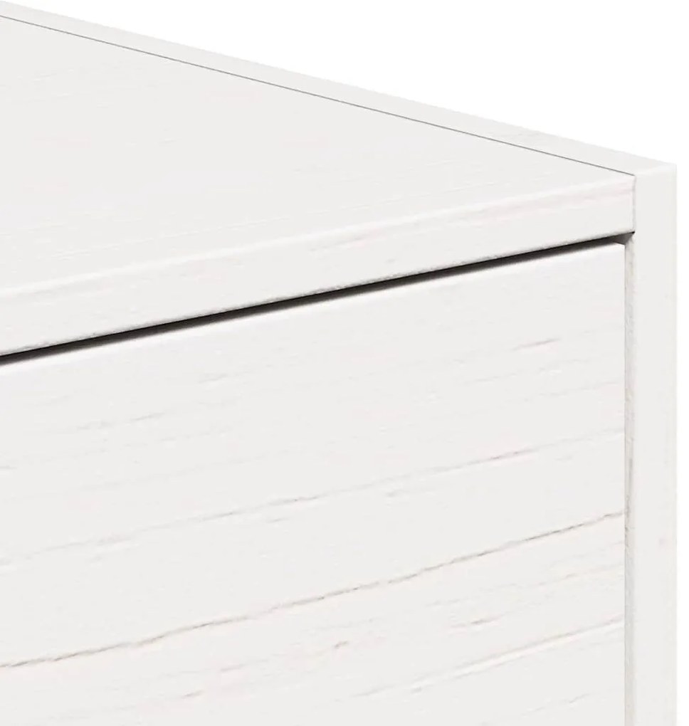 Éjjeli asztal fiókkal Fehér 50 x 32.5 x 24 cm Tömör fenyőfa