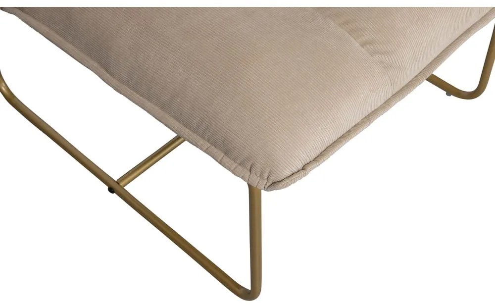 Fie bézs karosszék aranyszínű szerkezettel - WOOOD