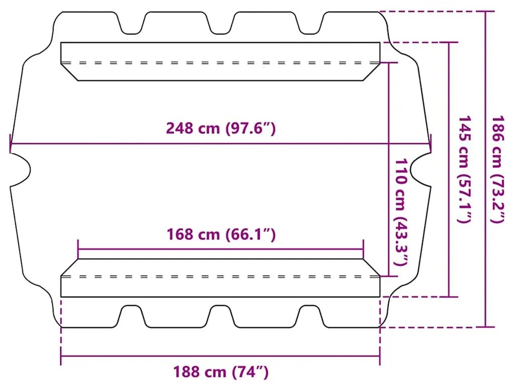 terrakotta csere ponyva kerti hintaágyhoz 188/168 x 145/110 cm