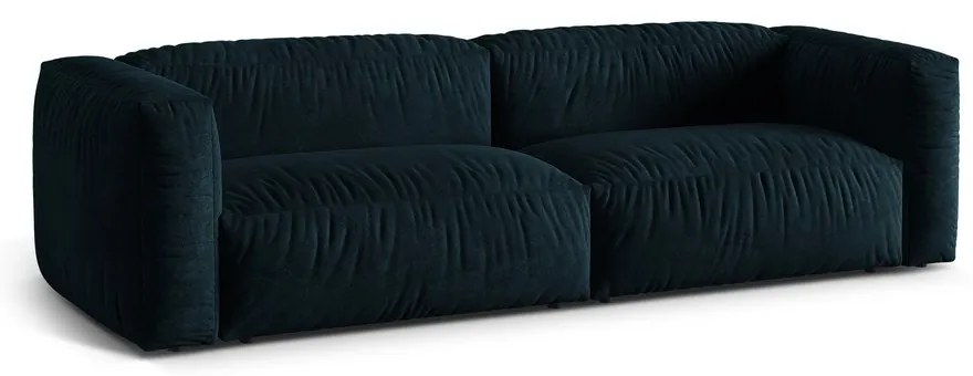 Sötétkék bársony moduláris kanapé 240 cm Martina – Micadoni