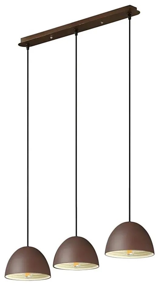 Ideal Lux - Csillár zsinóron FOLK 3xE27/60W/230V barna