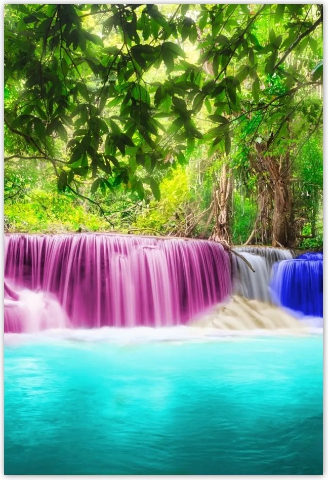 Poszterek 135x200 Színes vízesés