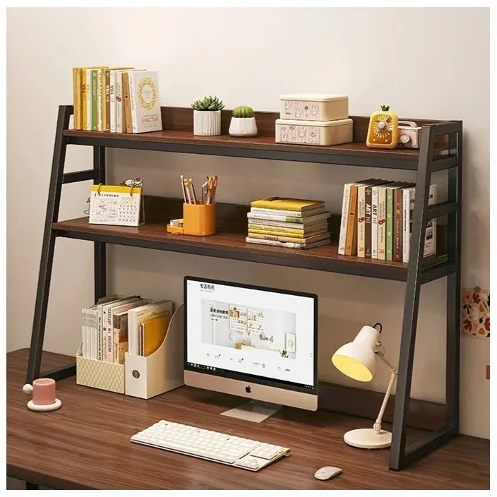 Multifunkcionális 3 szintes polc VERTEX fekete/dió