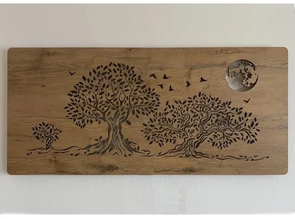 Li-Go 5042/DUB2 - LED fali dekoráció LED/24W/230V 110x50 cm tölgy/három tölgy