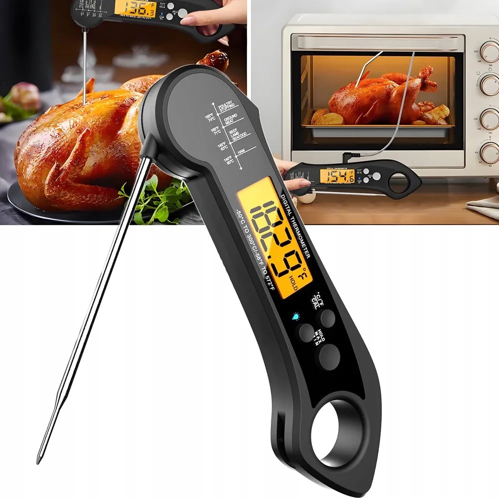 Konyhai Hőmérő Vezeték Nélküli Digitális LCD Steak Hús Szonda