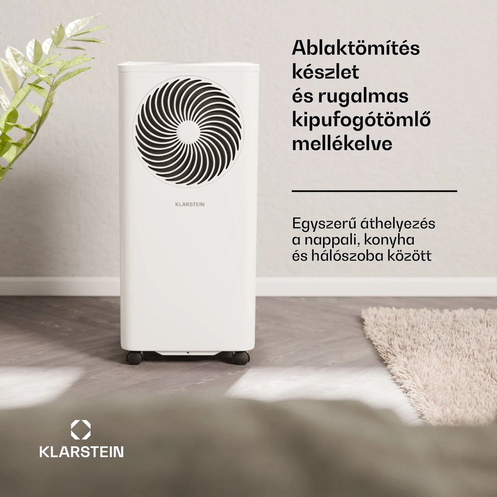 Klarstein Aero Ring 9K klímaberendezés, 9000 BTU, mobil és okos, max. 31 m² hangvezérléssel