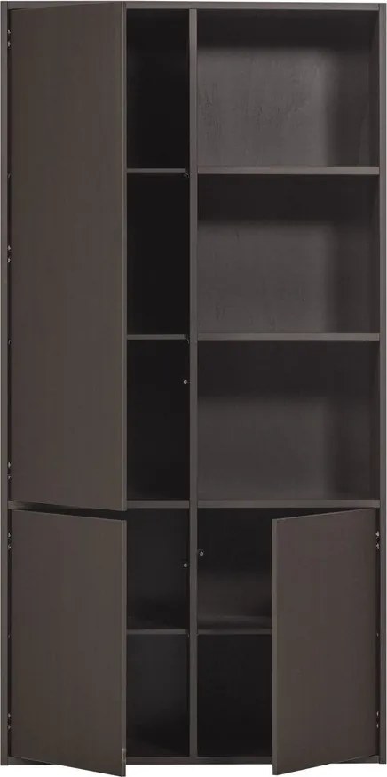 Sötétbarna borovi fenyő moduláris szekrény 108x215 cm Meggy – WOOOD