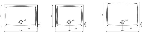 Ravak XA03G711010 - Téglalap alakú GIGANT zuhanytálca 90x120 cm fehér