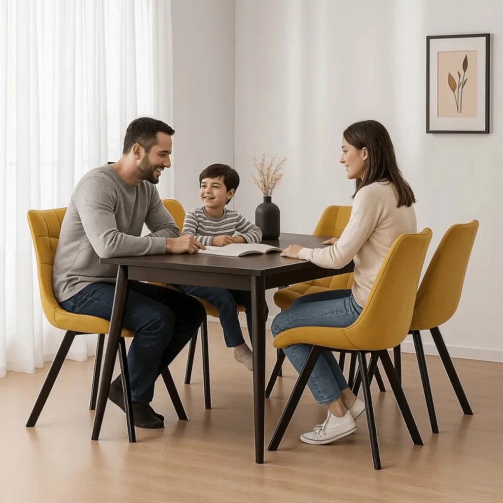 RICK szék, mustársárga, velúr