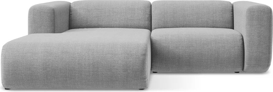 Világosszürke sarokkanapé (bal oldali-heverő résszel) Ekahi – Makamii