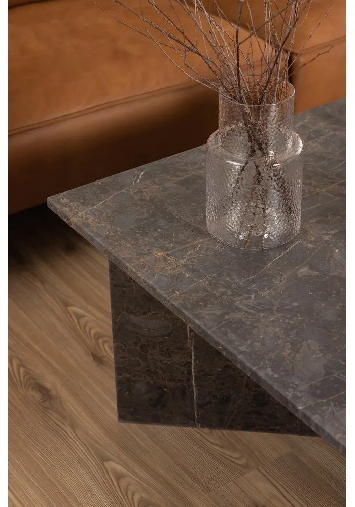 Fekete márvány dohányzóasztal 90x90 cm Vega – Actona