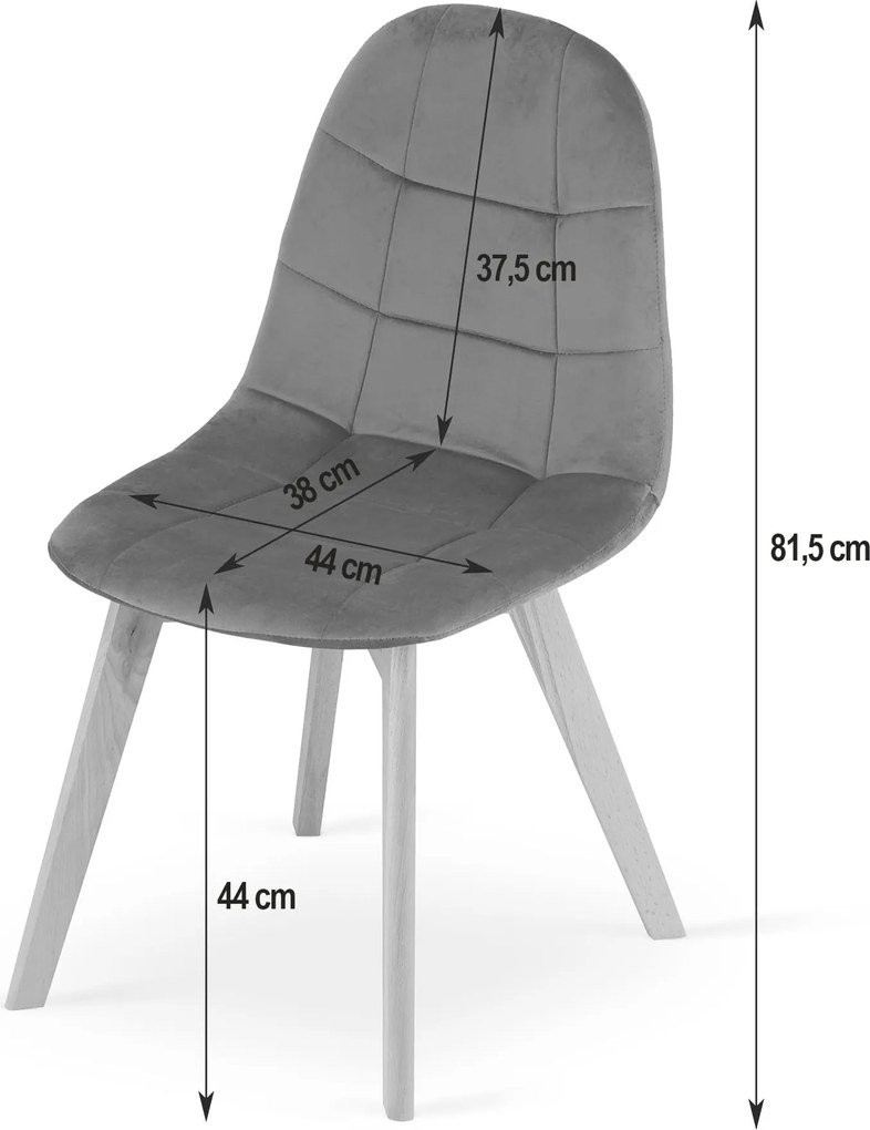 Akció Sötét rózsaszín bársony étkezőszék BORA II. minőség