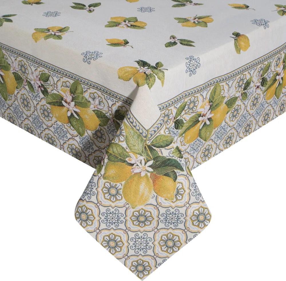 Abrosz dekoratív gobelin 140x180 Eurofirany természetes citrom