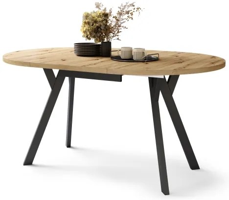 Étkezőasztal ARTUR artisan tölgy/fekete
