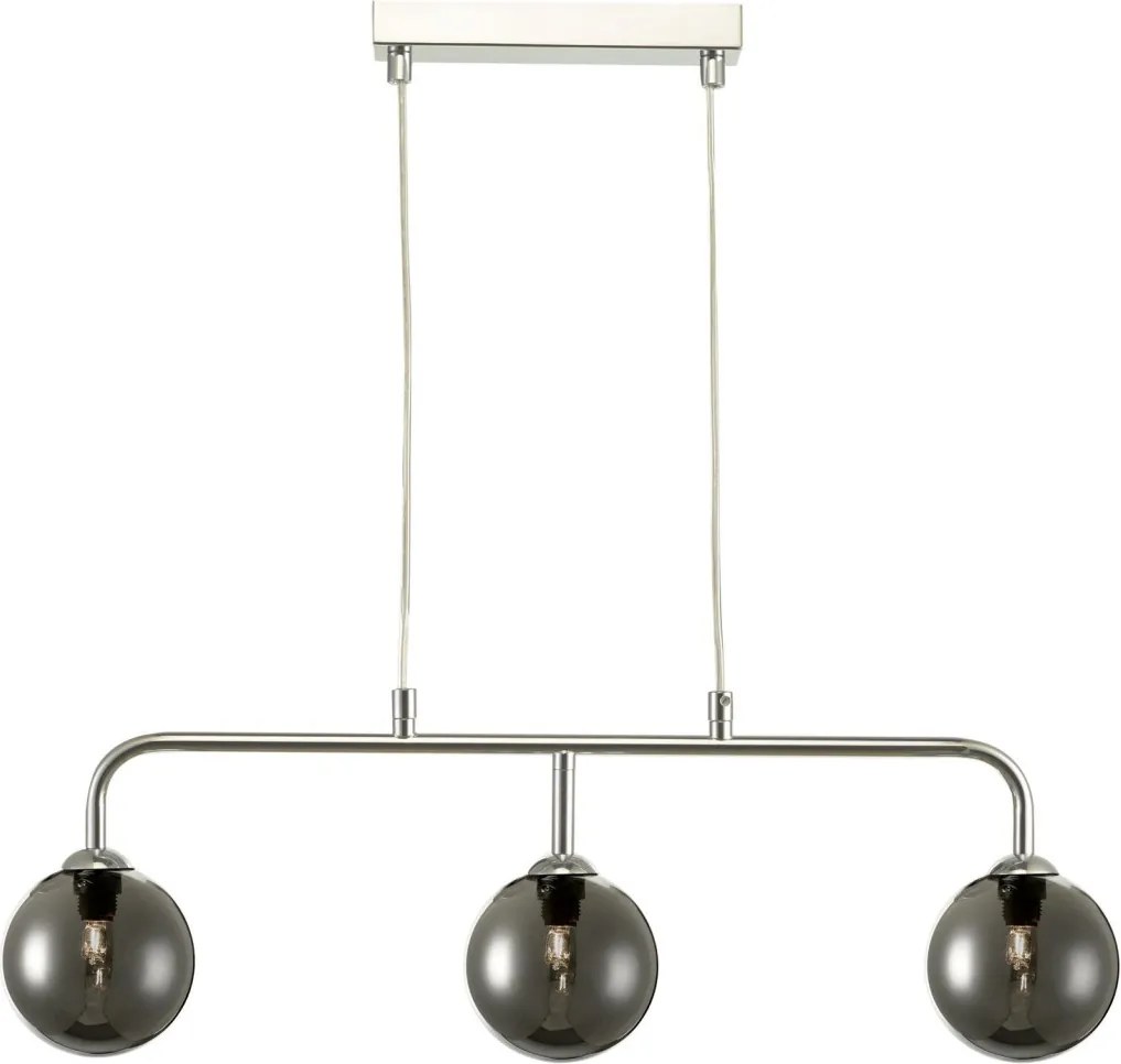 DAR LIGHTING FEY6250-01 FEYA Többágú Függesztett Lámpa Füstös, Csiszolt Króm G9 IP20