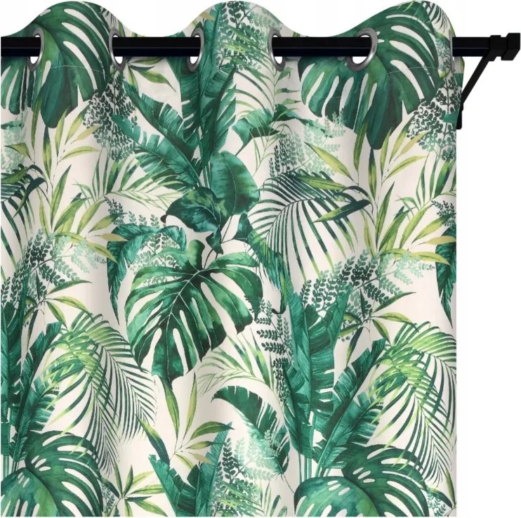 Függöny Kész Átvezetőkkel 140x250 Nagy Levelek Monstery Függöny