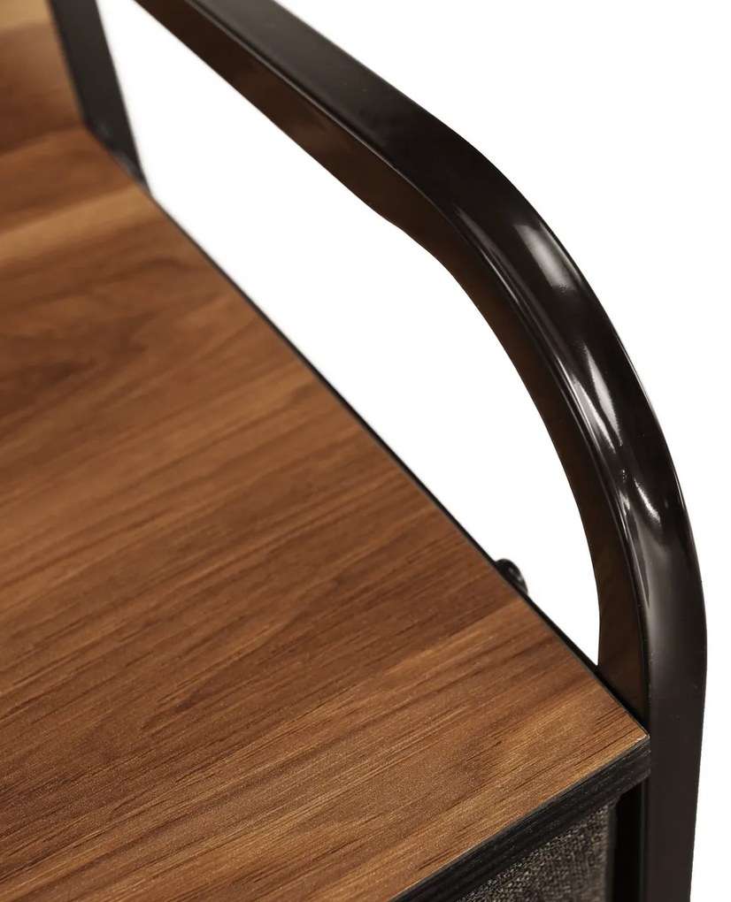 HAZEL TYP 4 szekrény szövet fiókokkal, barna, S