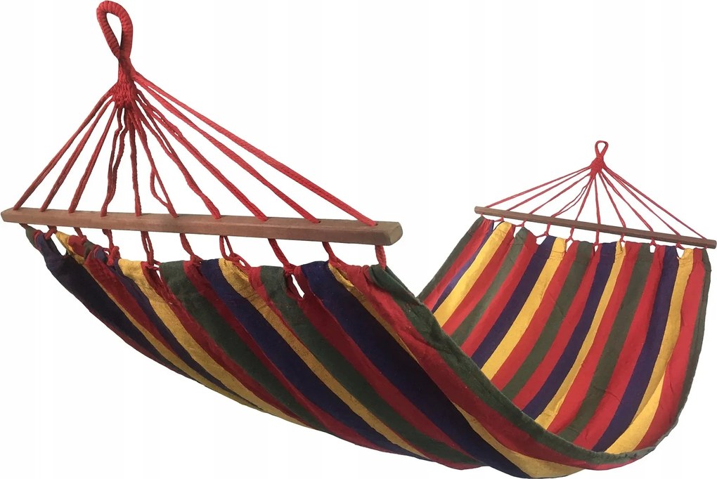 Sedco függőágy PolyCotton 200x90 cm piros/többszínű