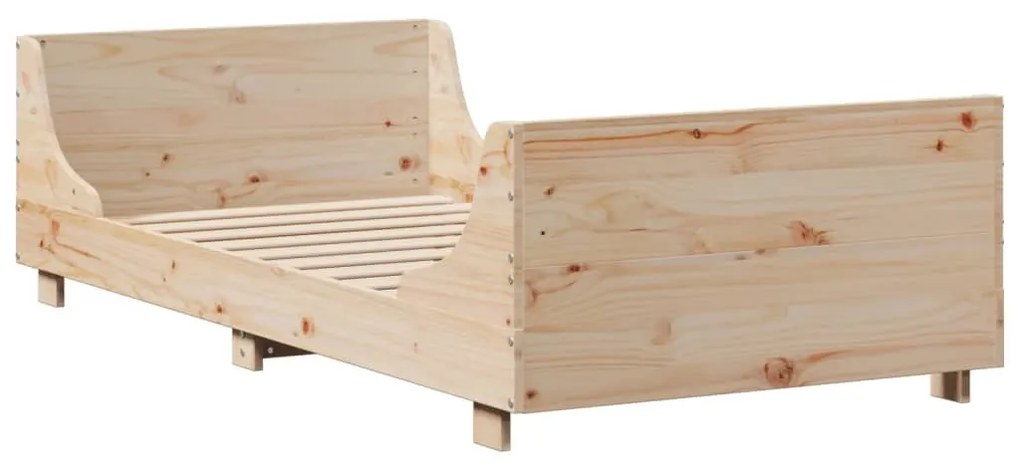 tömör fa könyvespolcos ágy matrac nélkül 100 x 200 cm