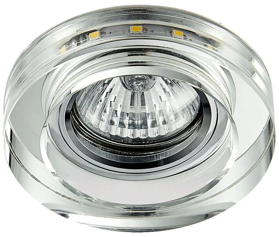 Prezent ELEGANT DOUBLE LIGHT 71104 Beépíthető spotlámpa 1x50W/GU10|1x3W/LED 380lm IP20