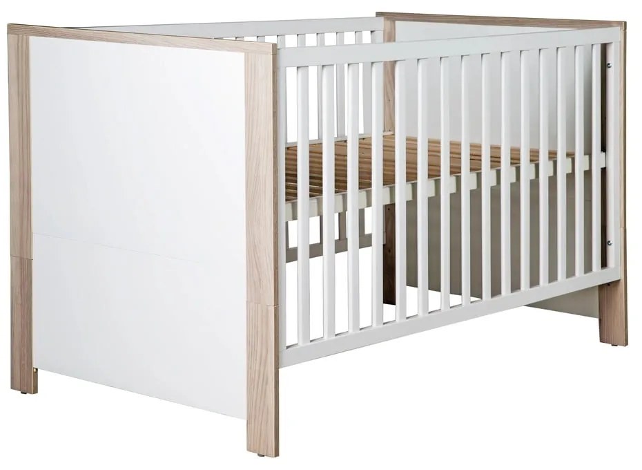 Fehér-natúr színű babaágy 70x140 cm Olaf – Roba