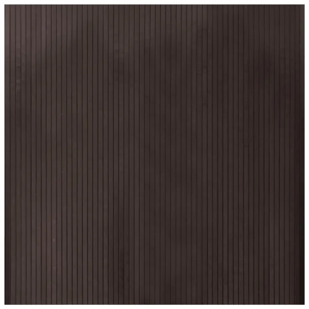 négyszögletű sötétbarna bambusz szőnyeg 100 x 100 cm