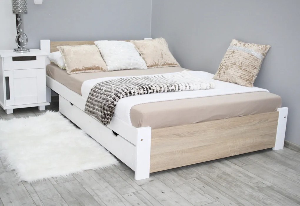 LAPIS egyszemélyes ágy + rács + matrac INGYENES - fehér / 100x200 / IGEN