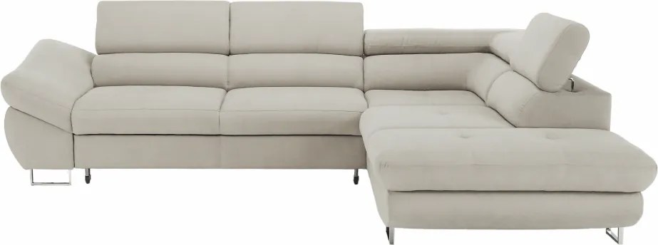 Sarokülőgarnitúra, szürke-bézs taupe, jobbos, FABIA