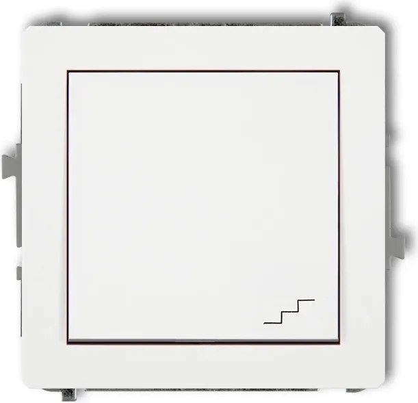 Kapcsoló szimpla lépcsőösszekötő falsík alatti fehér matt Karlik