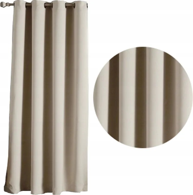 Sötétítő Függöny Blackout 175x245, krémszínű