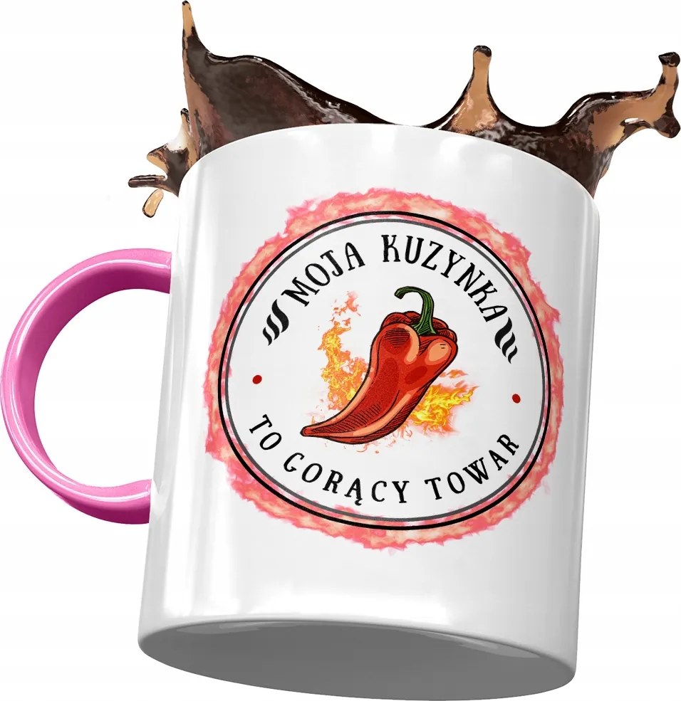 Rózsaszín Bögre Unokatestvérnek Születésnapra Ajándék Nyomtatott Fotóval