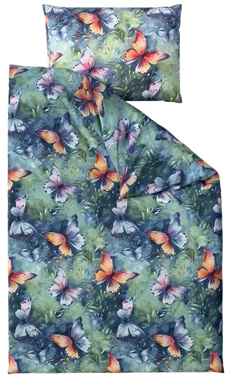 Mikroszálas ágynemű COLORFUL BUTTERFLY, színes Ágyneműhuzat mérete: 2 db 70 x 90 cm | 200 x 220 cm