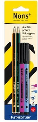 Grafitceruza és tűfilc készlet, STAEDTLER Noris® colour edition set, lila+kék tűfilc (TS61BK41)