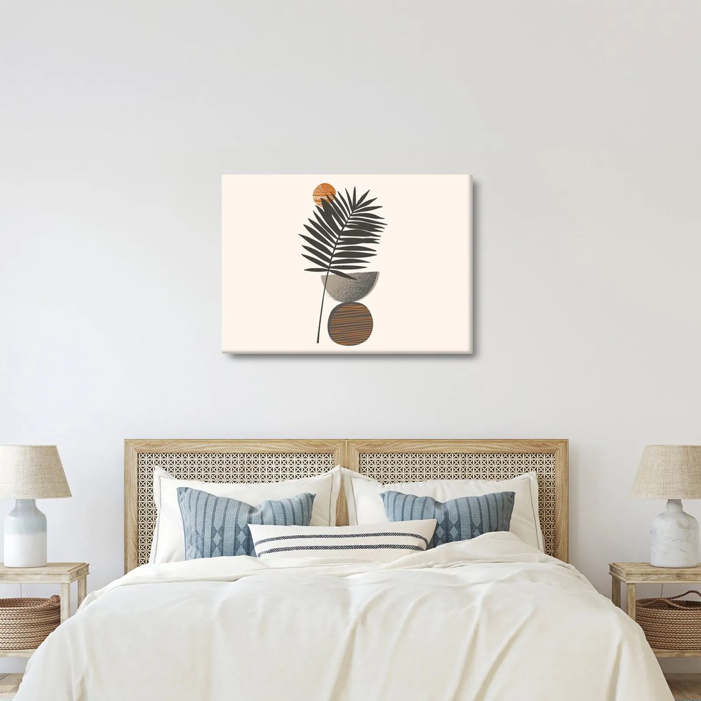Kép - Absztrakció pálmalevéllel (70x50 cm)