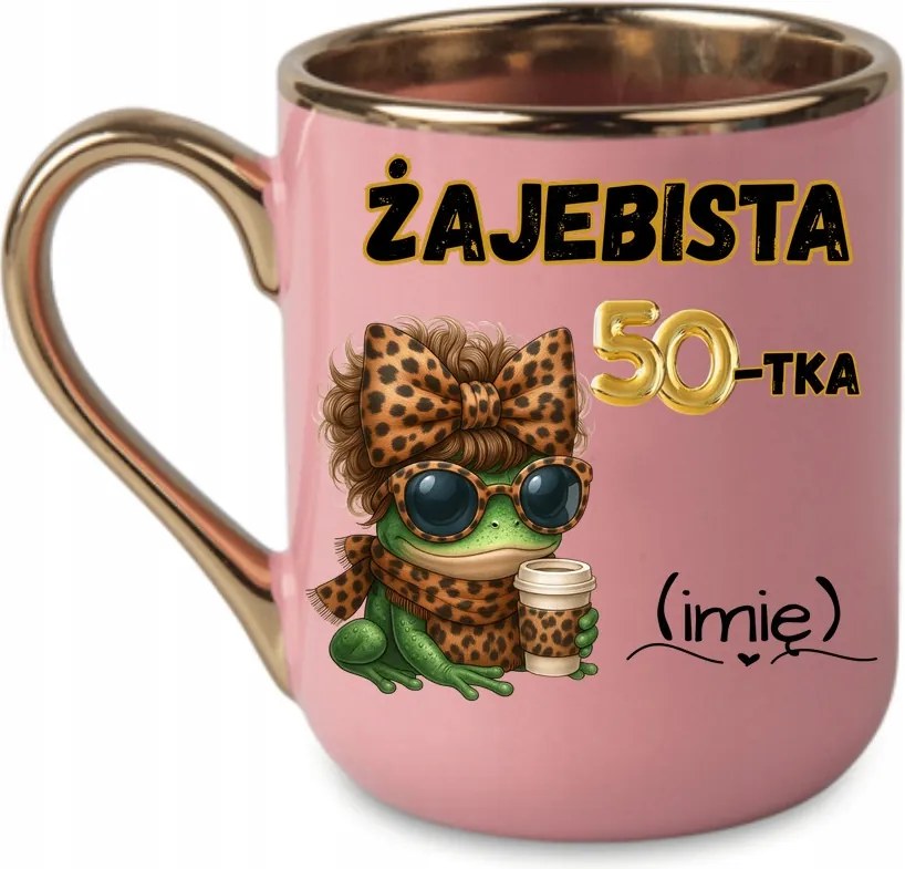 Elegáns bögre „Békás 20, 30, 40, 50-es" Név életkor 330 Rózsaszín