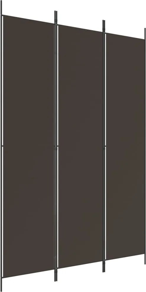 vidaXL 3 paneles barna szövet paraván 150x220 cm