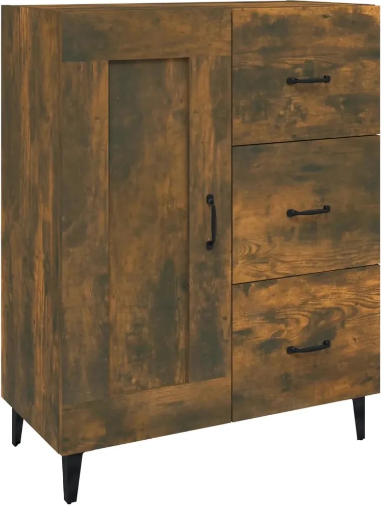 vidaXL füstös tölgy színű szerelt fa tálalószekrény 69,5 x 34 x 90 cm