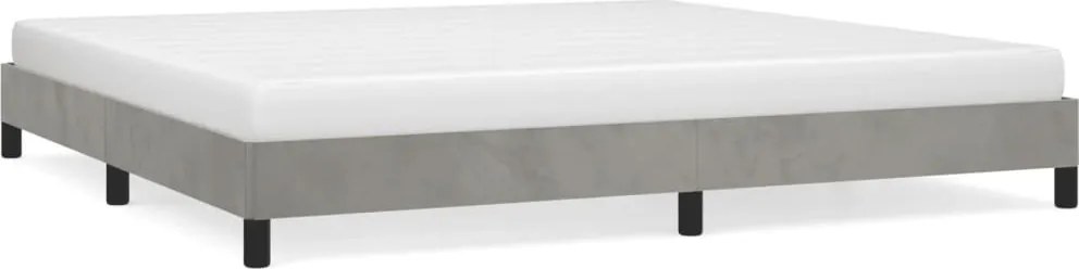 vidaXL világosszürke bársony ágykeret matrac nélkül 200 x 200 cm