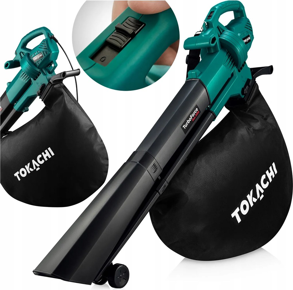 Elektromos Levélfúvó 3500W Kerti 3AZ1BEN Porszívó Aprító 45L