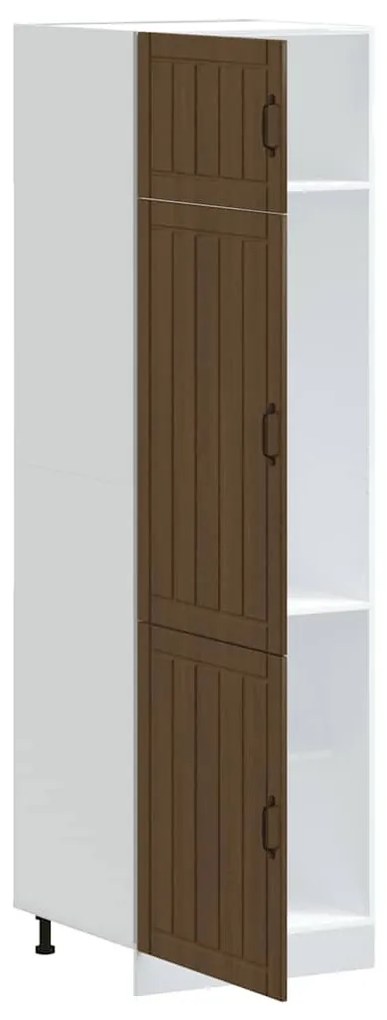 vidaXL Lucca barna tölgy színű szerelt fa konyhaszekrény