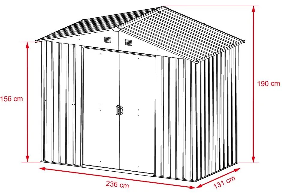 Avenberg kerti ház szerszámokra 2,36 x 1,31 m ANTRACIT SD-YX48-H154C