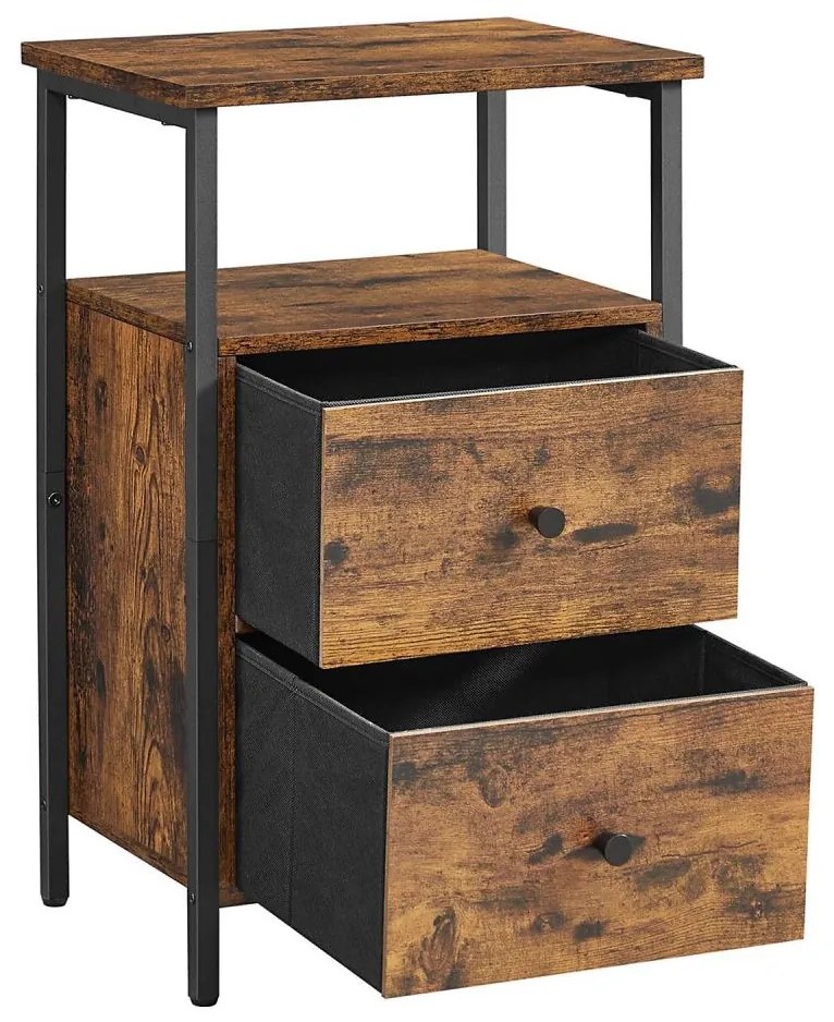 Éjjeli szekrény ARIN barna/fekete