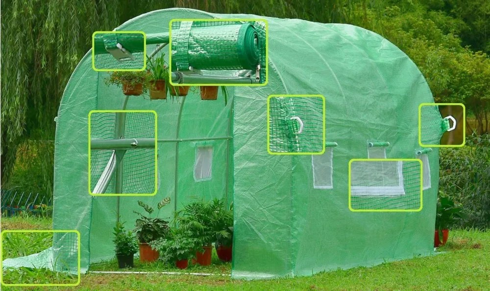 Kerti polytunnel 2 m x 3 m