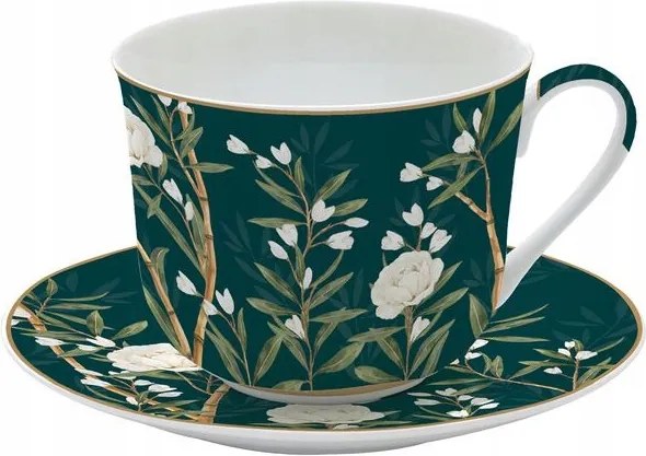 Royal Peonies Peonie Nagy Reggeliző-desszert Porcelán Csésze