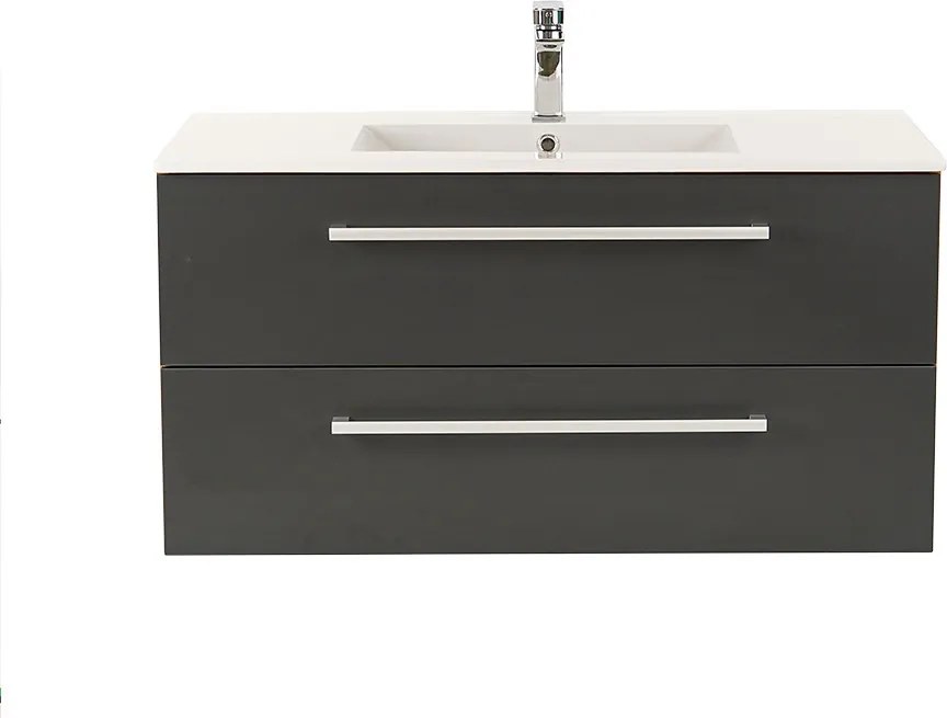 Vario Clam 100 alsó szekrény mosdóval tölgy-antracit