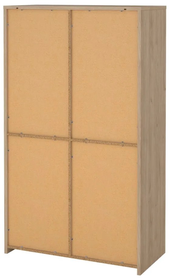 Fehér-natúr színű tálalószekrény tölgyfa dekorral 100x170x48 cm Next – Tvilum