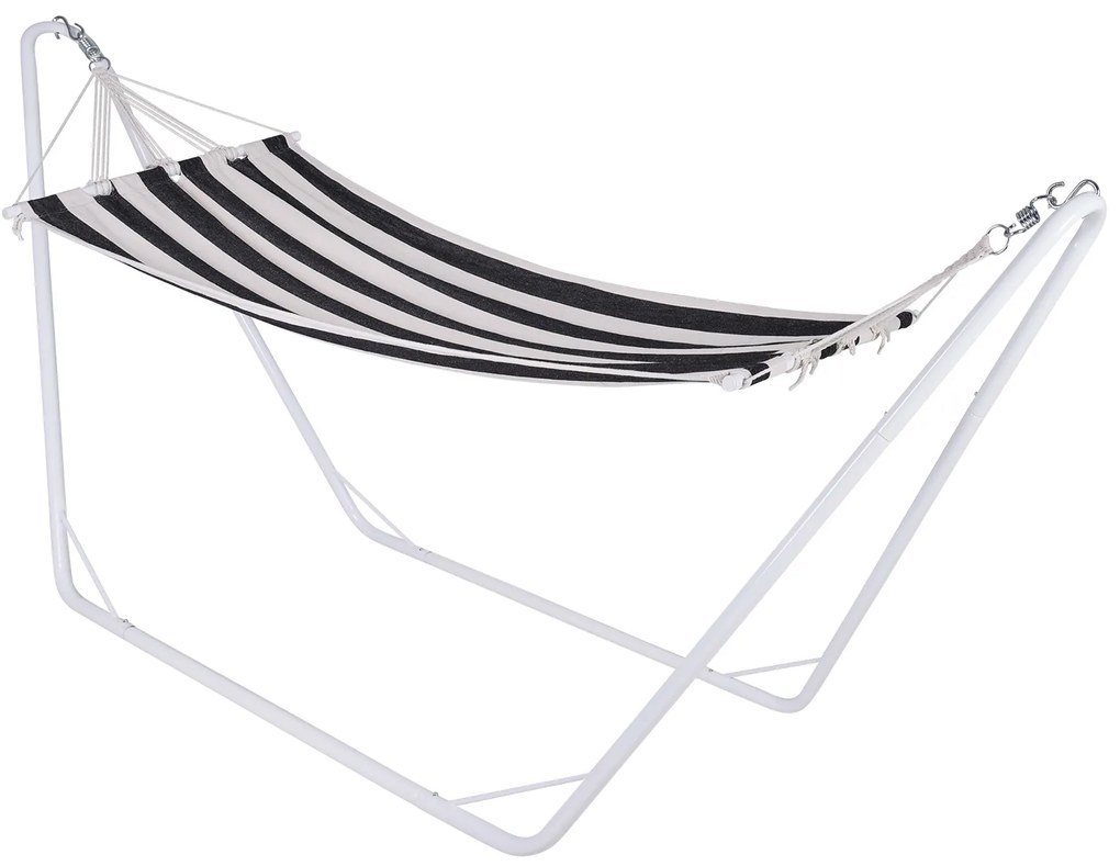 Deuba Hintaágy fém vázzal 200x80 cm - krém/fekete