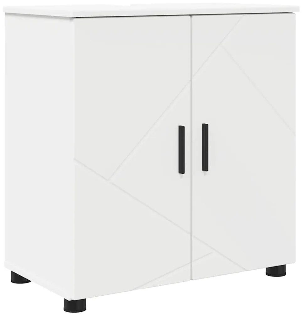 Fürdőszoba Székény polcokkal Fehér 61 x 35 x 64 cm Faanyag