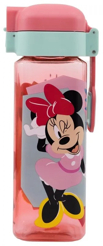 Disney Minnie Being More műanyag szívószálas kulacs akasztóval 550 ml