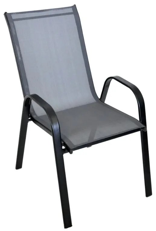 AKCIÓ Kerti székek TAVERNO szett 2 db szürke/fekete II. osztály